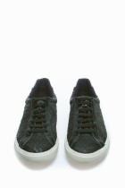 scaled leather low top sneakers
