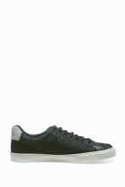 low top esplar black leather sneaker