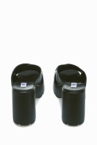 Rolanda black wide strap platform