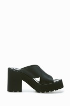 Chunky black platform heel