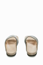 Light Khaki leather slides sandals