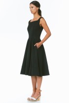 black neoprene dress