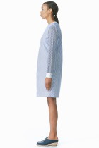 multi fabric shift blue oxford stripe