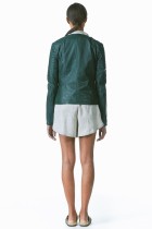 west 14th green leather moto jacket 