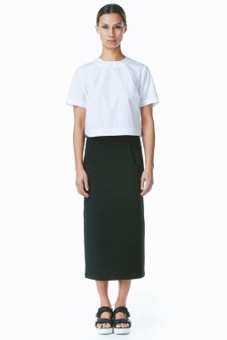 Cropped Pearl Poplin Shirt