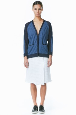 Navy Colorblock Cardigan