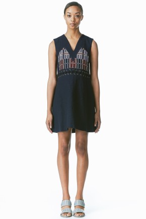 Navy 'M' Flare Dress